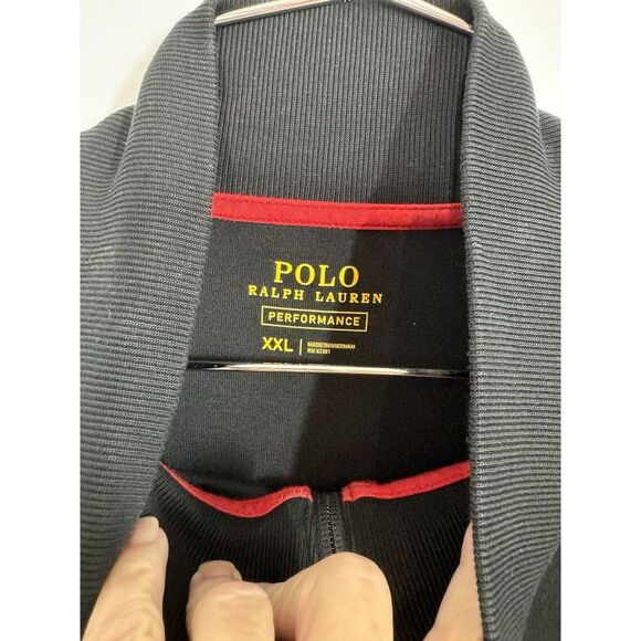 Polo Ralph Lauren Performance Men's Black And Gray Full Zip Jacket Pockets XXL - Picture 6 of 11